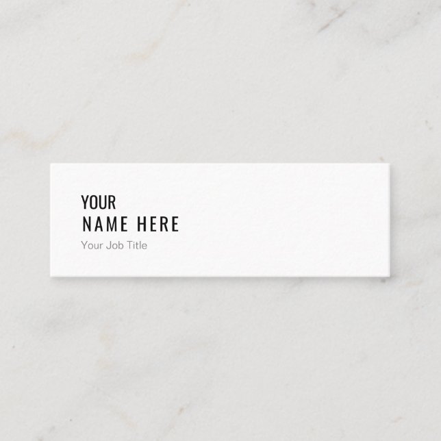 Limpie la mini tarjeta de visita blanca moderna (Anverso)