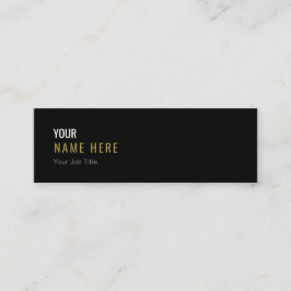 Limpie la mini tarjeta de visita negra moderna