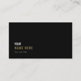 Limpie la tarjeta de visita negra moderna