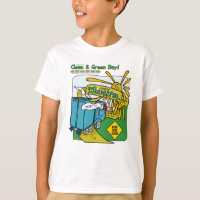 ¡Limpie y Green Day! Camiseta de los niños