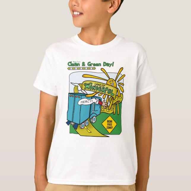 ¡Limpie y Green Day! Camiseta de los niños (Anverso)