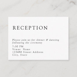 Limpieza de la recepción formal de la boda Minimal