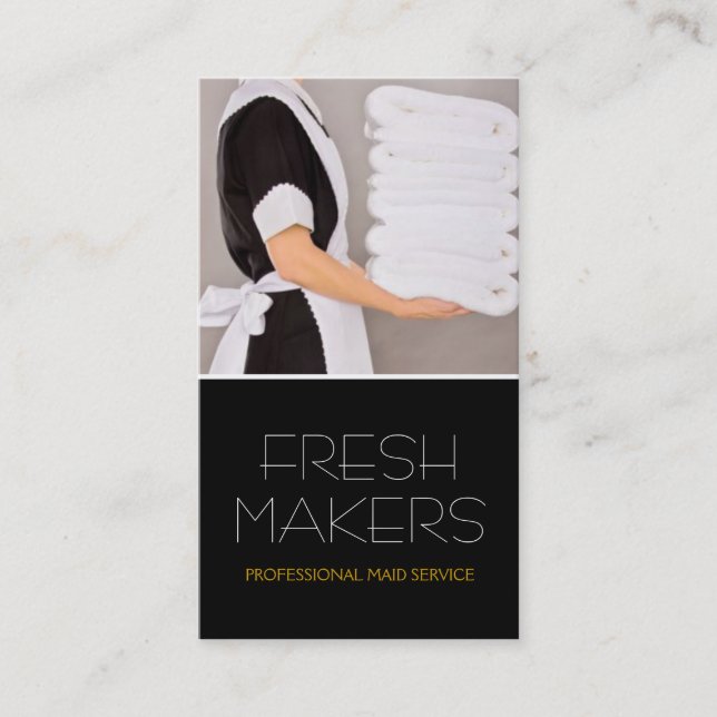 Limpieza doméstica, tarjeta de presentación para l (Anverso)