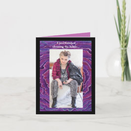 Limpieza humorística de la tarjeta de saludo de la