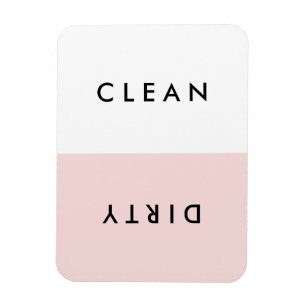 Limpieza mínima de lavavajillas rosado o imán su