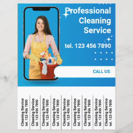 Limpieza Promoción de servicio Flyer Tear fuera de