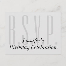 Limpio, respetable "R.S.V.P." Postal