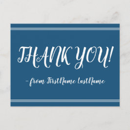 Limpio y elegante "¡GRACIAS!" Postal