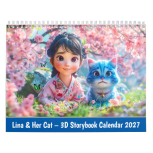 Lina y su gato – Calendario de cuento 3D 2026