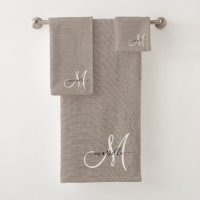 Linaje de imitación de tazas en monograma blanco