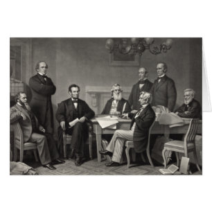 Lincoln leyendo la proclamación de la emancipación