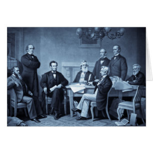 Lincoln leyendo la proclamación de la emancipación