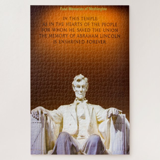 Lincoln Memorial Washington. Rompecabezas (Vertical)