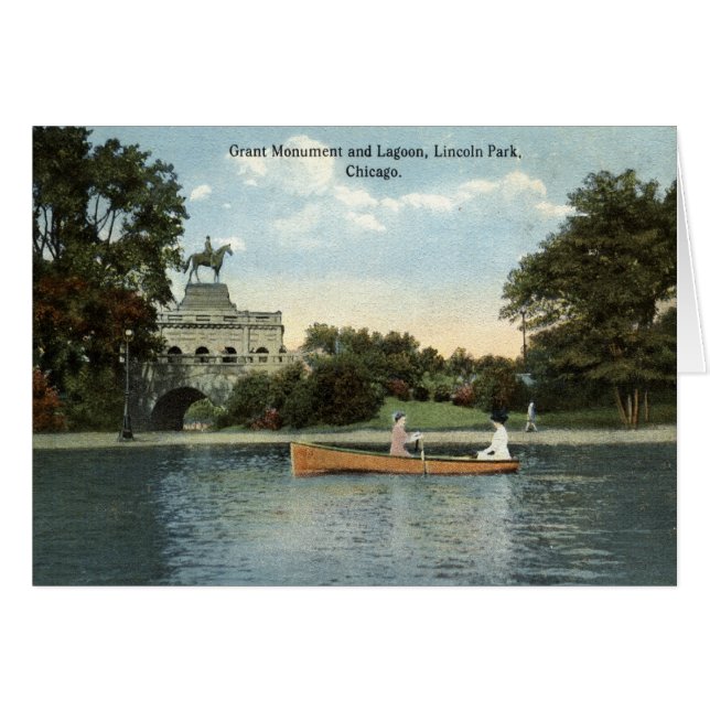 Lincoln Park, Chicago 1915 Vintage (Anverso (Horizontal))