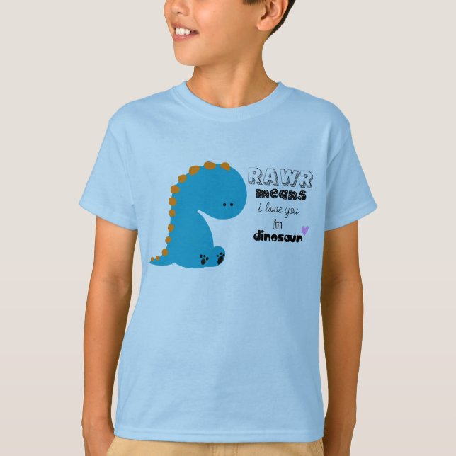 linda camiseta de dinosaurio rawre (Anverso)