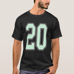 Linda camiseta verde menta número 20 del jugador u