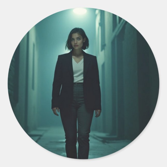 linda dama Pegatina (Anverso)