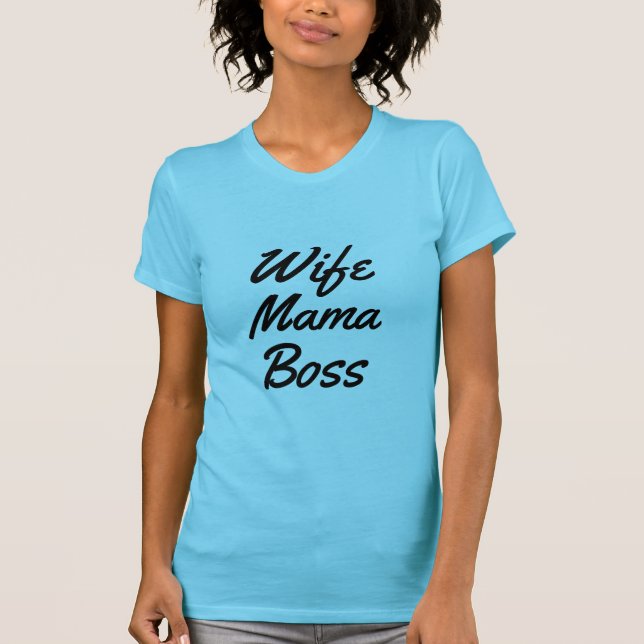 linda esposa mamá jefe camiseta idea de regalo de  (Anverso)