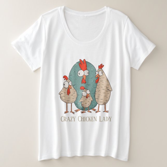 linda gallina loca T-Shirt (Anverso del diseño)