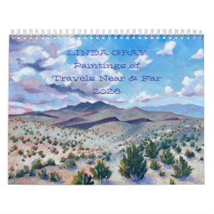 Linda Gray 2026 Pinturas de calendarios de viajes