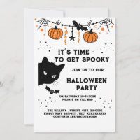 linda invitación a la fiesta de gatos negros de ha