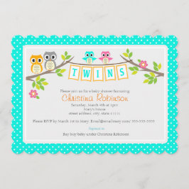 linda lechón gemelo 5 x 7 tarjeta de invitación