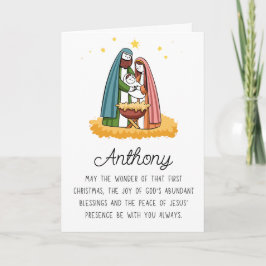 Linda Religiosa con Nombre Feliz Navidad