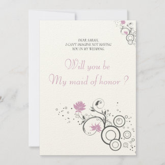 linda será mi dama de honor invitación