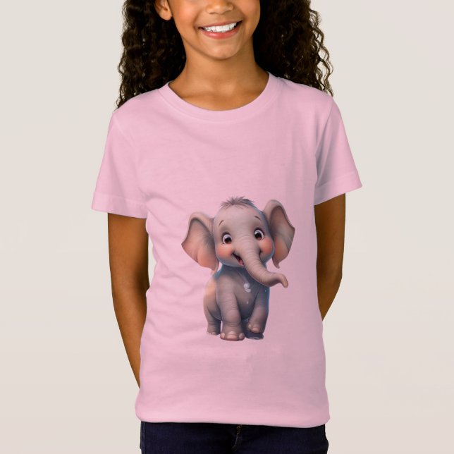 lindas camisetas de diseño de elefantes para bebés (Anverso)