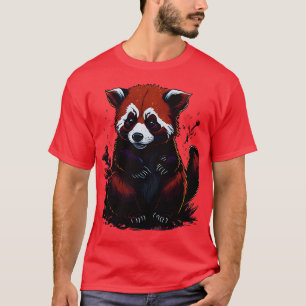 lindas camisetas de panda rojas