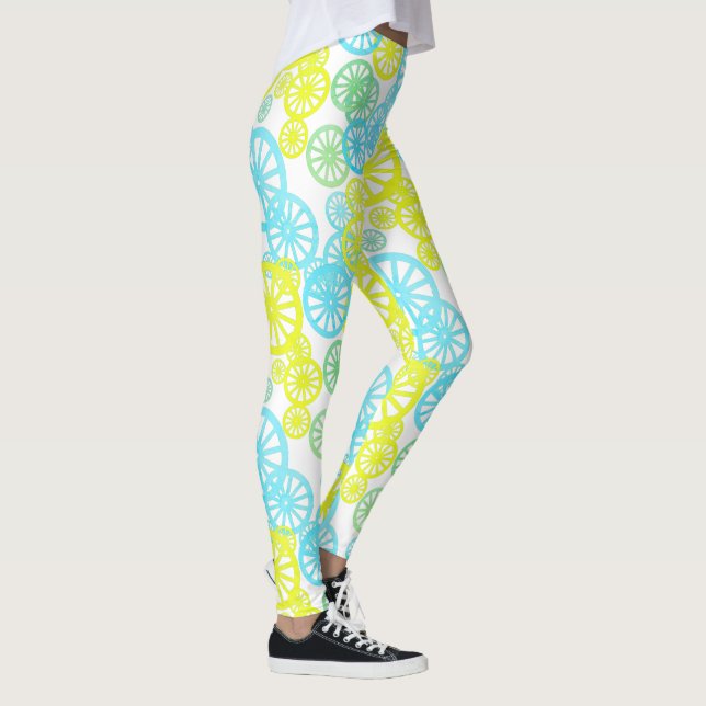 Lindas Leggings con Patrón de Rueda en Círculo de  (Derecha)