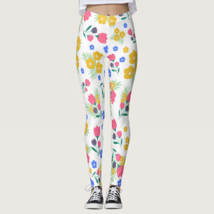 Lindas Leggings de YOGA de Color Floral