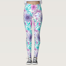 Lindas Leggings de YOGA de Color Floral