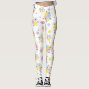 Lindas Leggings de YOGA de Color Floral