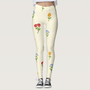 Lindas Leggings de YOGA de Color Floral