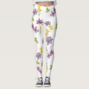 Lindas Leggings de YOGA de Color Floral