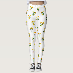 Lindas Leggings de YOGA de Color Floral