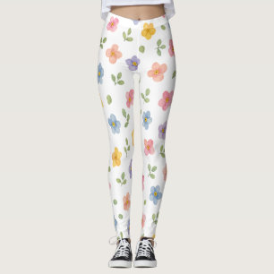 Lindas Leggings de YOGA de Color Floral