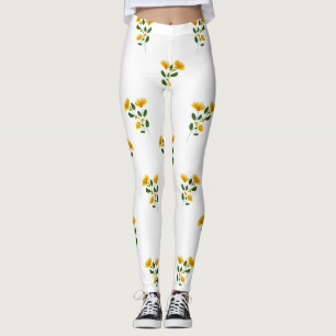 Lindas Leggings de YOGA de Color Floral
