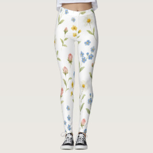 Lindas Leggings de YOGA de Color Floral