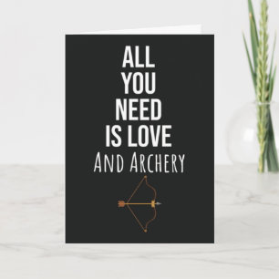 Lindas tarjetas de amante del tiro con arco Arco F