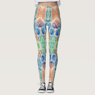 Lindas y coloridas "Ratti_Creative_Arts" Leggings 
