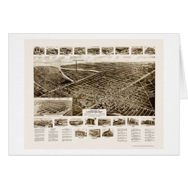 Lindenhurst, mapa panorámico de NY - 1926 (Anverso (Horizontal))