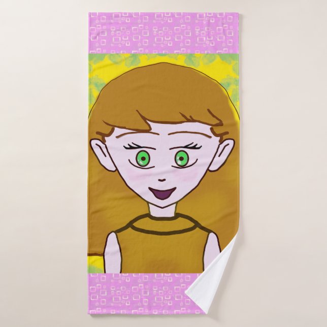 Lindo Alegre Rosa  (Toalla de baño)