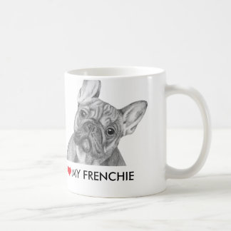 Lindo "amo mi taza del bulldog francés de