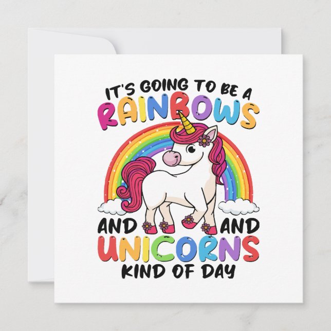Lindo Arcoíris de Unicornio Divertido (Anverso)