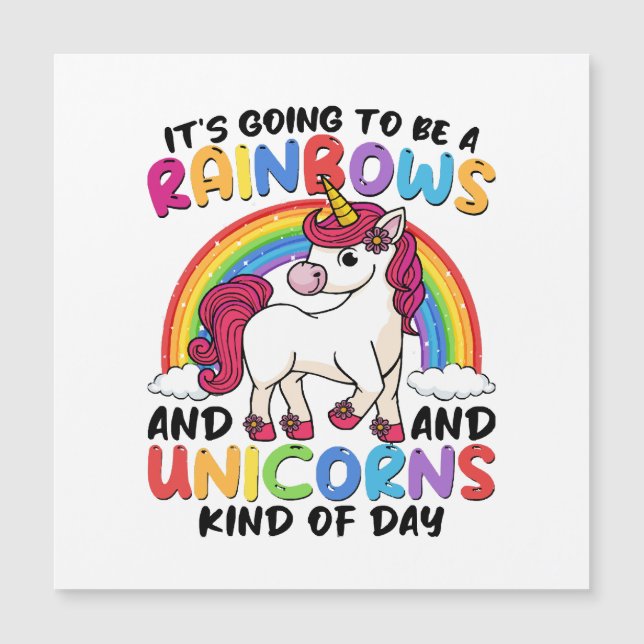 Lindo Arcoíris de Unicornio Divertido (Anverso)