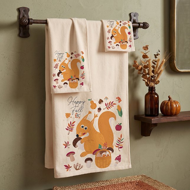 Lindo ardilla de otoño con texto personalizado   (Subido por el creador)