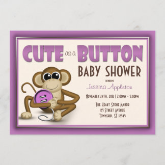 Lindo como invitación púrpura de Baby Shower del