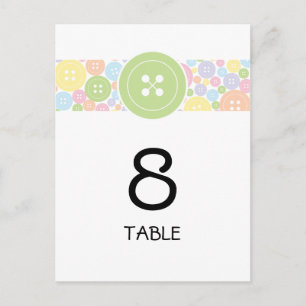 Lindo como un Botón     Tarjeta de Número de Mesa